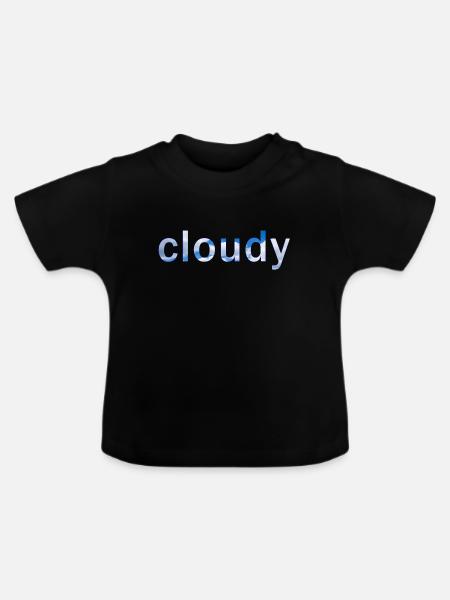 cloud - Baby Bio-T-Shirt mit Rundhals - Schwarz