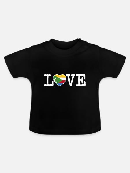 Drapeau des Comores Mayotte Comores Comores Gift - T-shirt bio col rond Bébé - noir