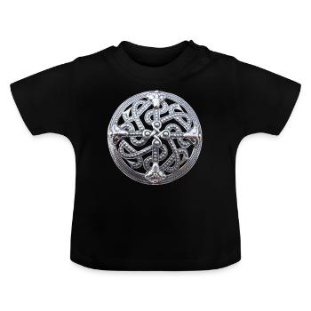 odin shield - Baby Bio-T-Shirt mit Rundhals - Schwarz - Vorne