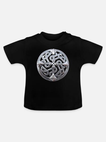 odin shield - Baby Bio-T-Shirt mit Rundhals - Schwarz