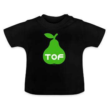 Poire fraîche - T-shirt bio col rond Bébé - noir - Devant
