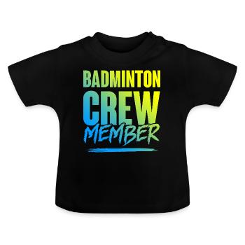 Badminton Crew - Baby Bio-T-Shirt mit Rundhals - Schwarz - Vorne