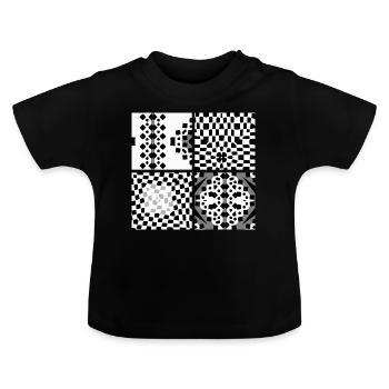 L’abstraction - T-shirt bio col rond Bébé - noir - Devant