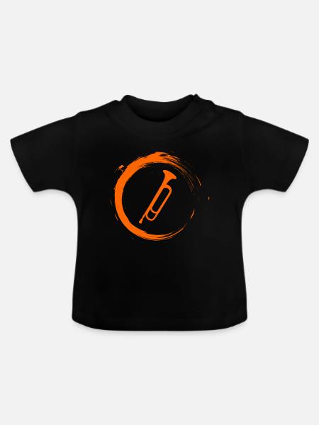 Trompete - Baby Bio-T-Shirt mit Rundhals - Schwarz