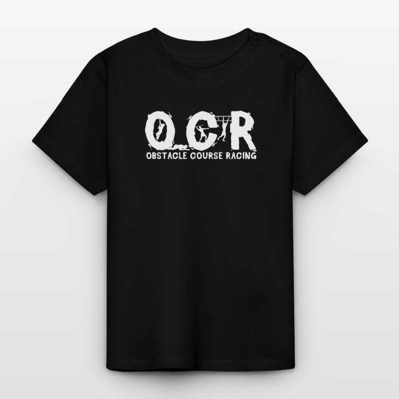 Course d'obstacles de course OCR Course d'obstacles T-shirt bio col rond Bébé