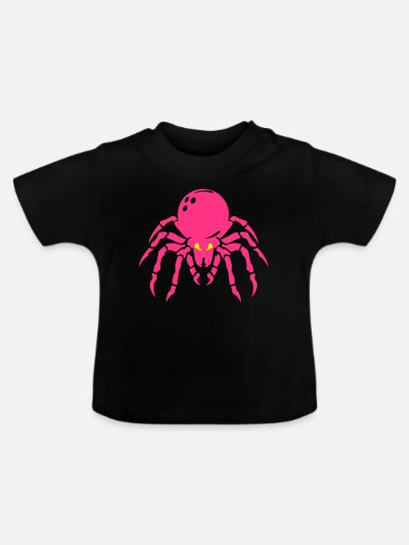 Bowling Spider - Baby Bio-T-Shirt mit Rundhals - Schwarz