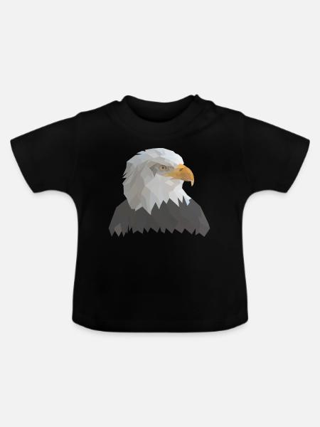 Adler - Baby Bio-T-Shirt mit Rundhals - Schwarz