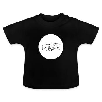 SCHERE (w) - Baby Bio-T-Shirt mit Rundhals - Schwarz - Vorne