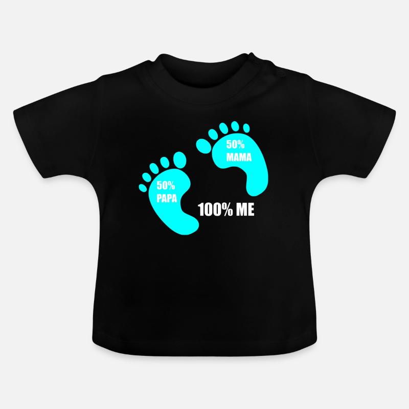 T-SHIRT DE BÉBÉ, POUR LES ENCEINTES ENCEINTES, - T-shirt bio col rond Bébé - noir