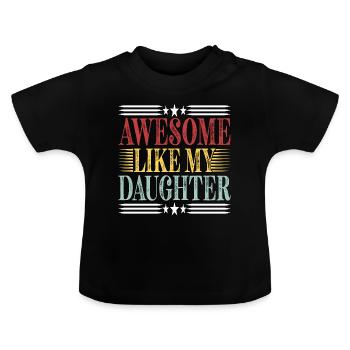 Fête des Pères - T-shirt bio col rond Bébé - noir - Devant