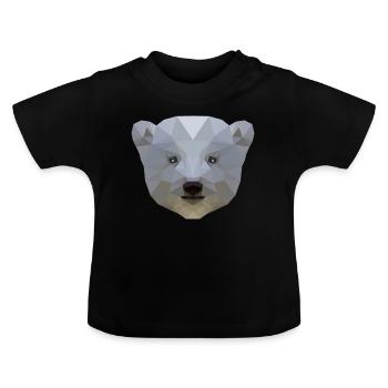 Ours polaire - T-shirt bio col rond Bébé - noir - Devant