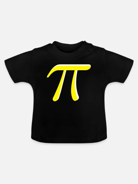 The transcendent number PI. - Baby Bio-T-Shirt mit Rundhals - Schwarz