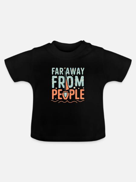 Segelschiff - Baby Bio-T-Shirt mit Rundhals - Schwarz