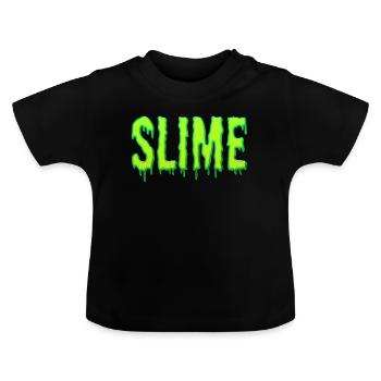 bave - T-shirt bio col rond Bébé - noir - Devant