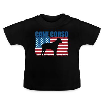 Cane corso - T-shirt bio col rond Bébé - noir - Devant