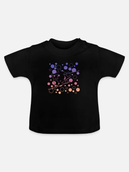 Skiing Ski - Baby Bio-T-Shirt mit Rundhals - Schwarz