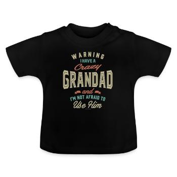 Crazy Grandad - Baby Organic T-Shirt with Round Neck - black - Front