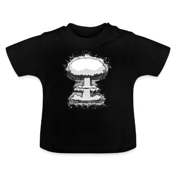 Explosion nucléaire brillamment brillante - T-shirt bio col rond Bébé - noir - Devant