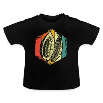 Cacao fève - T-shirt bio col rond Bébé - noir - Devant