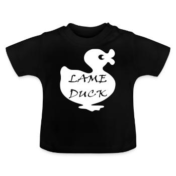 canard boiteux - T-shirt bio col rond Bébé - noir - Devant