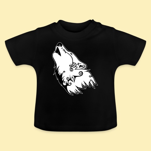 Le Loup de Neved (version contour blanc) - T-shirt bio col rond Bébé