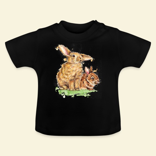 SM Hasen | bunnies - Baby Bio-T-Shirt mit Rundhals