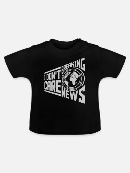 Breaking news don t - Baby Bio-T-Shirt mit Rundhals - Schwarz