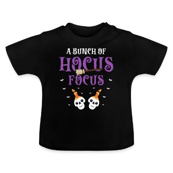 A Bunch Of Hocus Focus Cool Funny Halloween - Baby Bio-T-Shirt mit Rundhals - Schwarz - Vorne