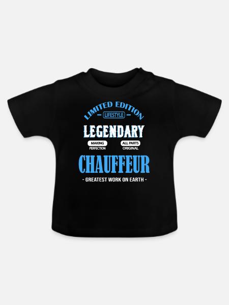 FAHRER - Baby Bio-T-Shirt mit Rundhals - Schwarz
