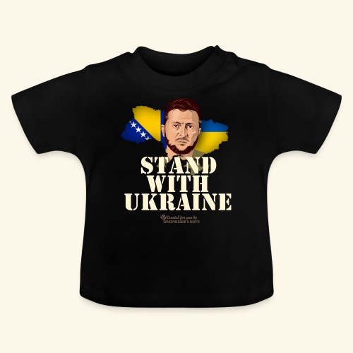 Ukraine Bosnia Herzegovina - Baby Bio-T-Shirt mit Rundhals