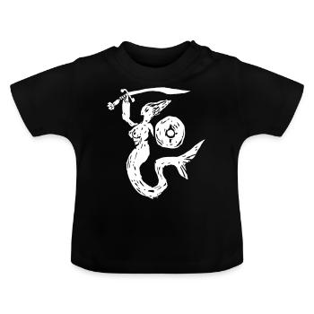 Sirène - T-shirt bio col rond Bébé - noir - Devant