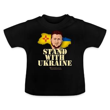 Ukraine New Mexico - Baby Organic T-Shirt with Round Neck - black - Front