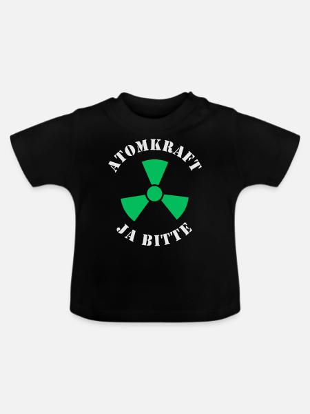 Atomkraft, Ja bitte - Baby Bio-T-Shirt mit Rundhals - Schwarz