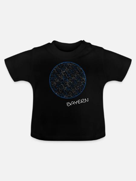 Bayern Bavaria - Baby Bio-T-Shirt mit Rundhals - Schwarz