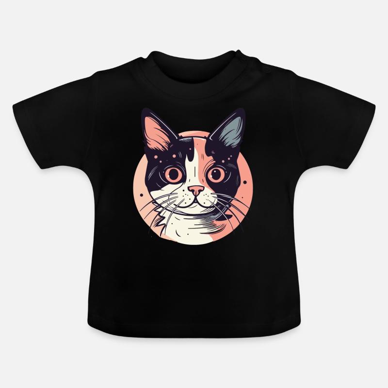 Chat - T-shirt bio col rond Bébé - noir