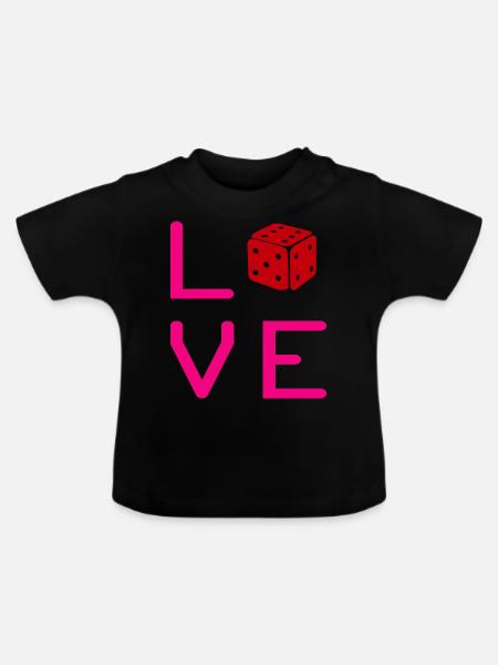boardgame chess backgammon game night - Baby Bio-T-Shirt mit Rundhals - Schwarz
