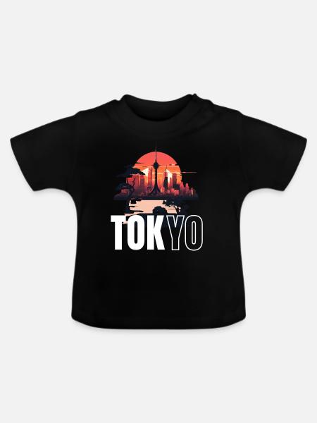Kanji-Chic - Baby Bio-T-Shirt mit Rundhals - Schwarz