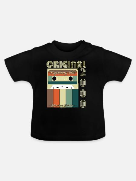 Legendäres Jubiläum 2000 - Baby Bio-T-Shirt mit Rundhals - Schwarz