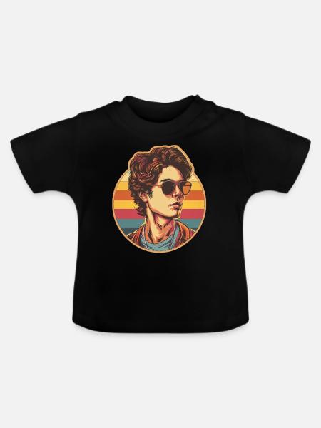Schwuler Junge - Baby Bio-T-Shirt mit Rundhals - Schwarz