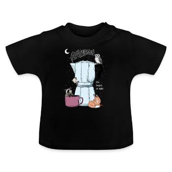 The Nocturnals Secret Power - Baby Organic T-Shirt with Round Neck - black - Front