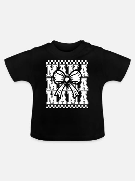 Mama - Baby Bio-T-Shirt mit Rundhals - Schwarz