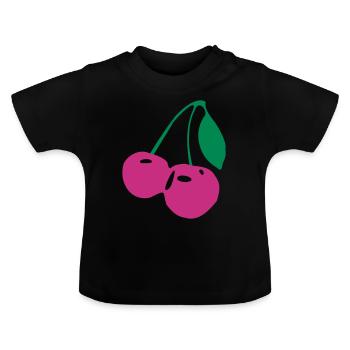 Cerises Cerise - T-shirt bio col rond Bébé - noir - Devant