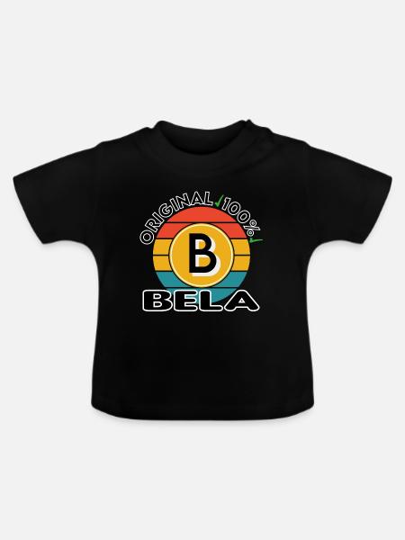 Bela - Baby Bio-T-Shirt mit Rundhals - Schwarz