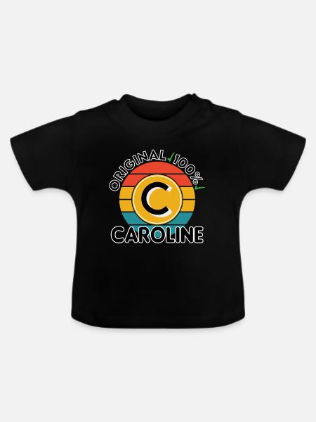 Caroline - Baby Bio-T-Shirt mit Rundhals - Schwarz