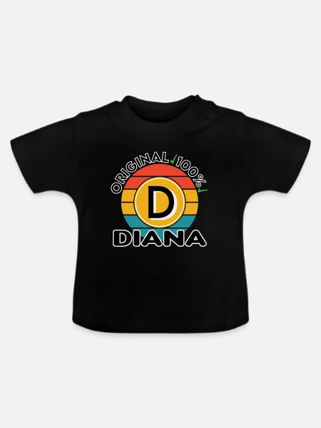 Diana - Baby Bio-T-Shirt mit Rundhals - Schwarz