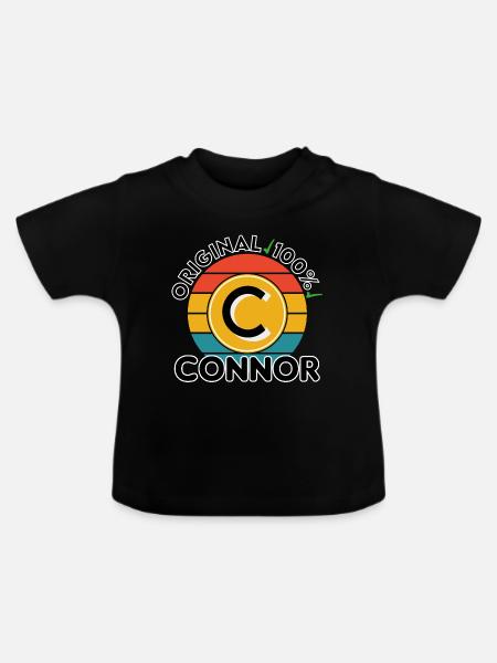 Connor - Baby Bio-T-Shirt mit Rundhals - Schwarz
