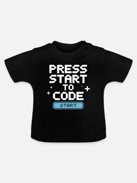 Programmierer – Coding Entwickler & Informatiker - Baby Bio-T-Shirt mit Rundhals - Schwarz