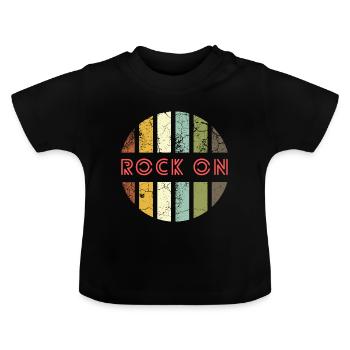 Rock On - Musiciens vintage - T-shirt bio col rond Bébé - noir - Devant