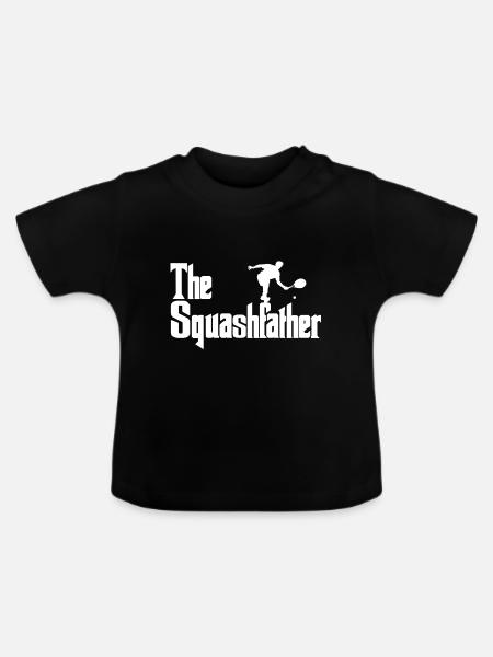 Squash Squash player - Baby Bio-T-Shirt mit Rundhals - Schwarz