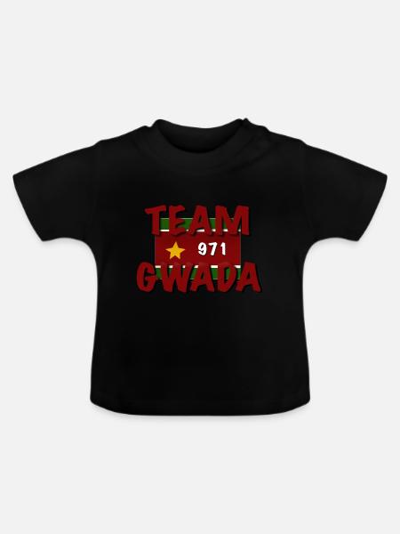 TEAM GWADA - T-shirt bio col rond Bébé - noir